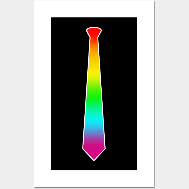 LGBT Rainbow Neck Tie Wall Art by aaallsmiles